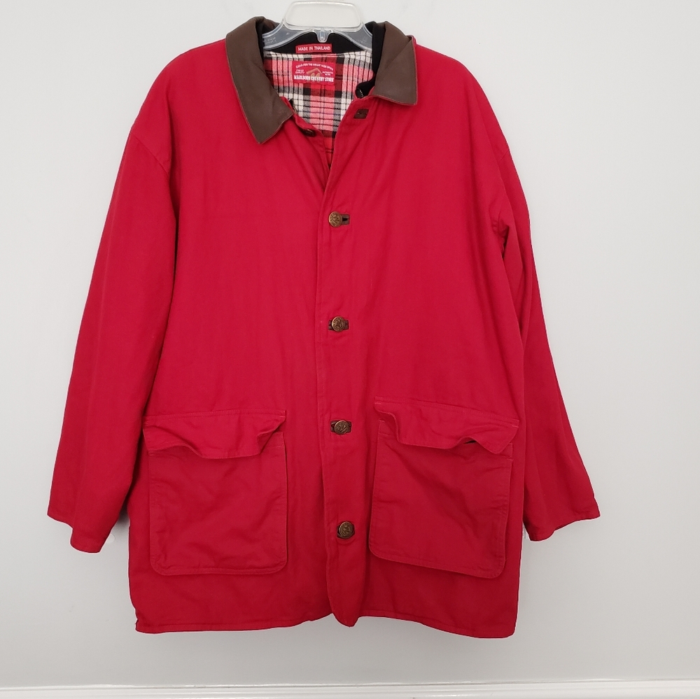 Vintage Marlboro Red Flannel Lined Heavy Jacket Size L